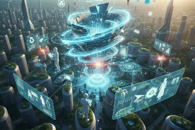 Abstract digital artwork representing the Cavazaque viral trend