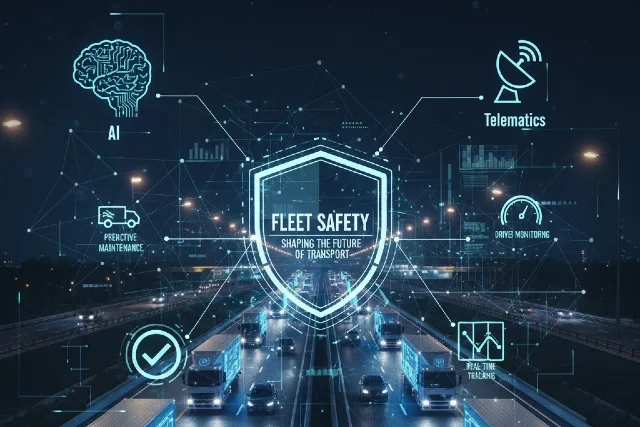 Fleet Safety technologies using AI and telematics to monitor commercial vehicles