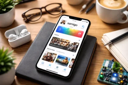 Samigo App mobile application interface showcasing features and user experience