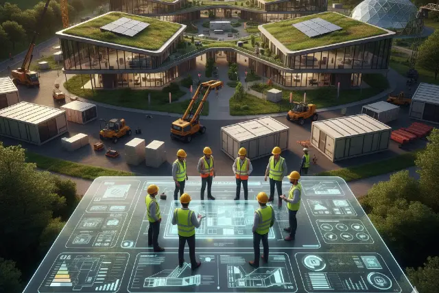 Architectural models and sustainable construction materials inspired by research foundations