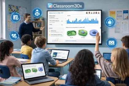Classroom30x dashboard showing browser-based games and learning activities