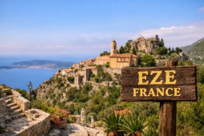 Eze France hilltop medieval village streets with panoramic Mediterranean views and scenic stone walking paths