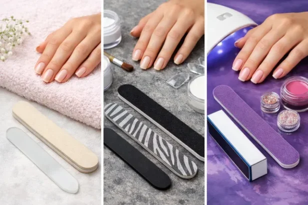 Nail Files grit guide showing the best nail file types for natural nails, acrylic enhancements, and gel manicures.