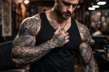 Tattoos for Men with bold timeless designs on forearm, upper arm, chest, and sleeve placements
