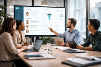 TheHRWP for businesses platform showing HR workflows, hiring, onboarding, analytics and compliance dashboards