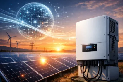 HMS Photovoltaic microinverter setup on a modern rooftop solar PV system