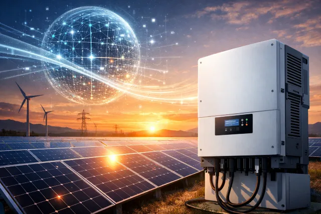 HMS Photovoltaic microinverter setup on a modern rooftop solar PV system