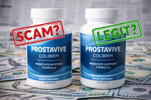 Prostavive Colibrim scam concerns checklist showing warning signs, claim verification, and review credibility checks