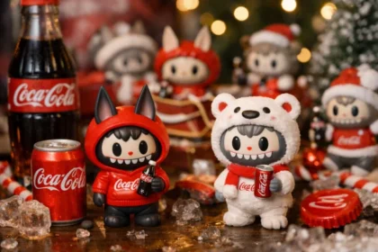Coca Cola LaBuBu collectible figure styled for TikTok unboxing and bag charm videos