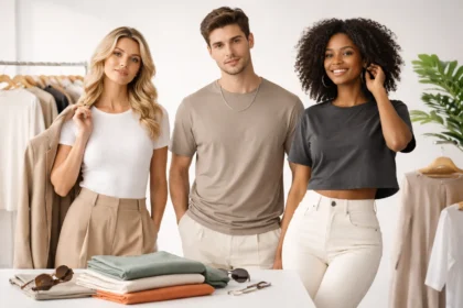 Ki T Shirts styled in a modern casual outfit with jeans and sneakers for an effortless fashion look