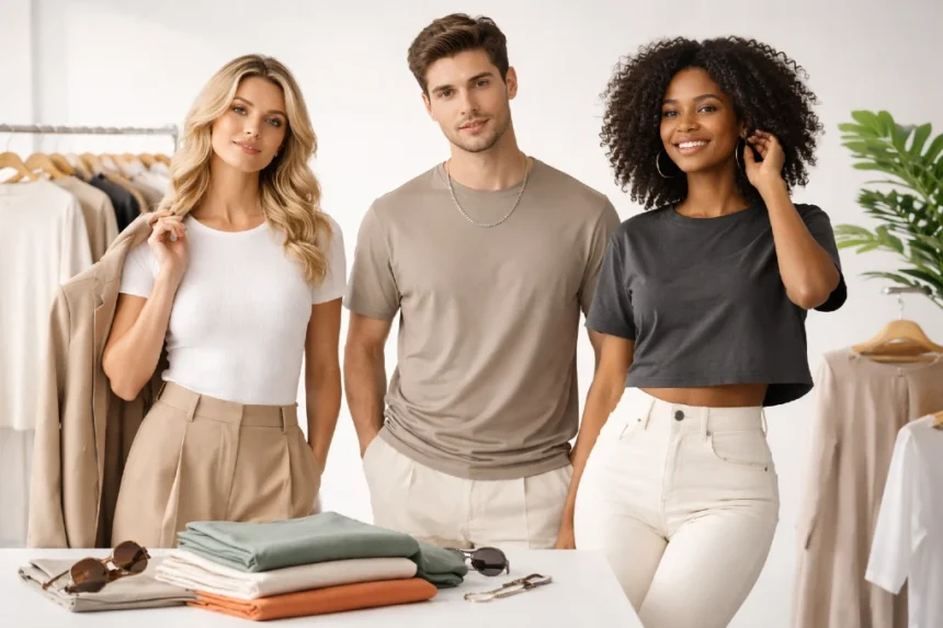 Ki T Shirts styled in a modern casual outfit with jeans and sneakers for an effortless fashion look